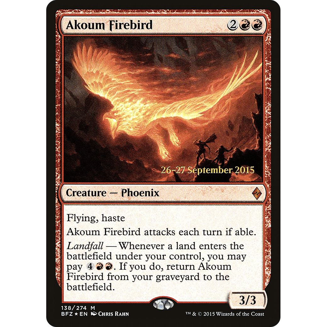 Akoum Firebird (PRE-138) - Battle for Zendikar Promos Foil