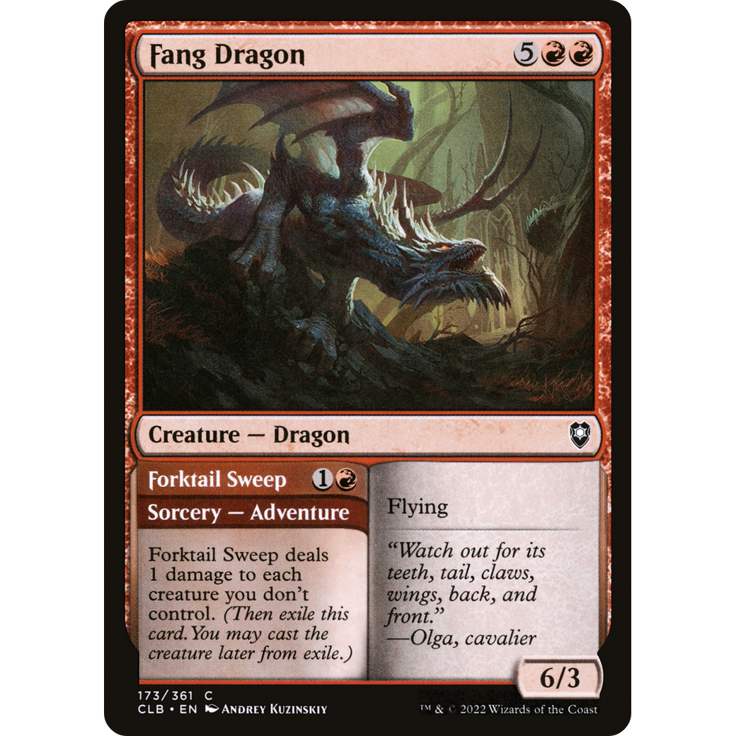 Fang Dragon // Forktail Sweep (CLB-173) - Commander Legends: Battle for Baldur's Gate Foil