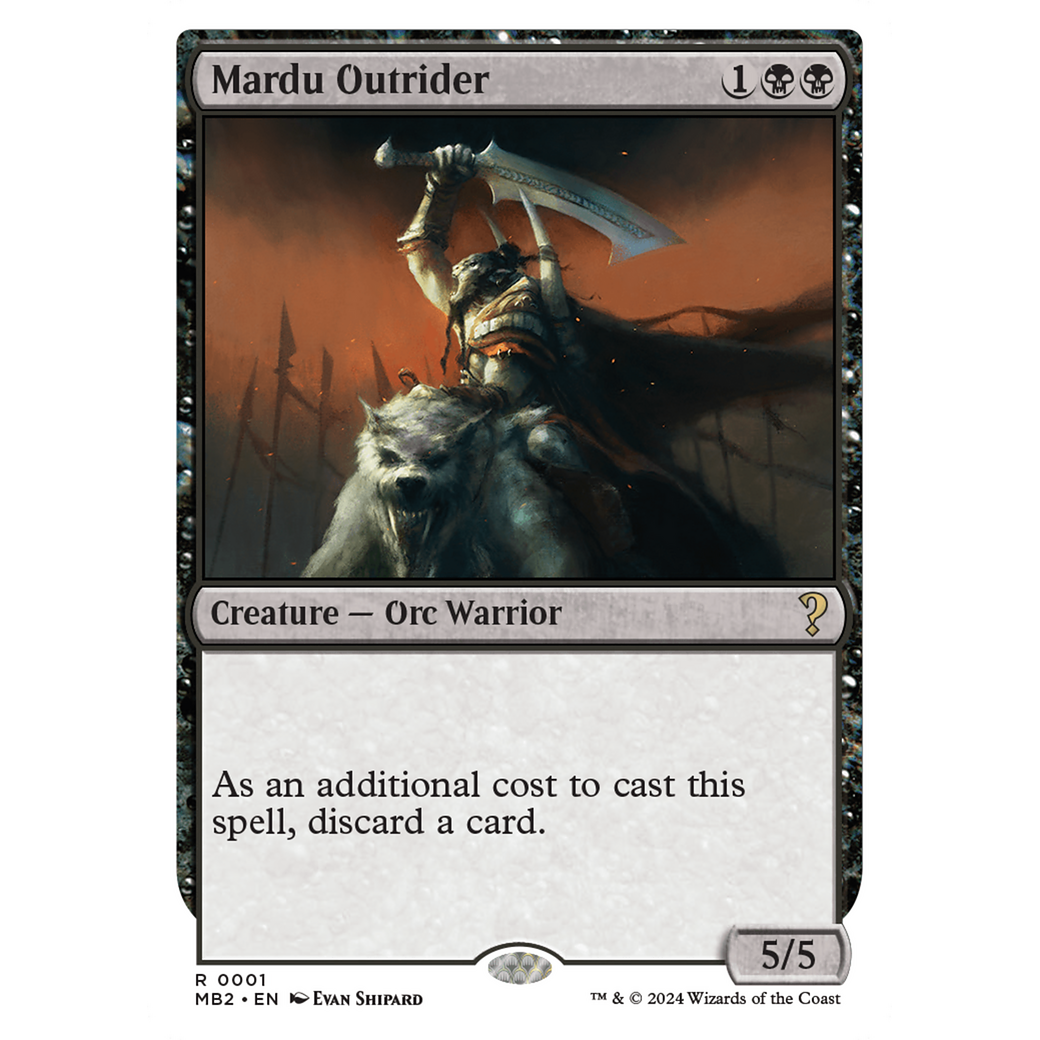 Mardu Outrider (White Border) (MB2-001) - Mystery Booster 2