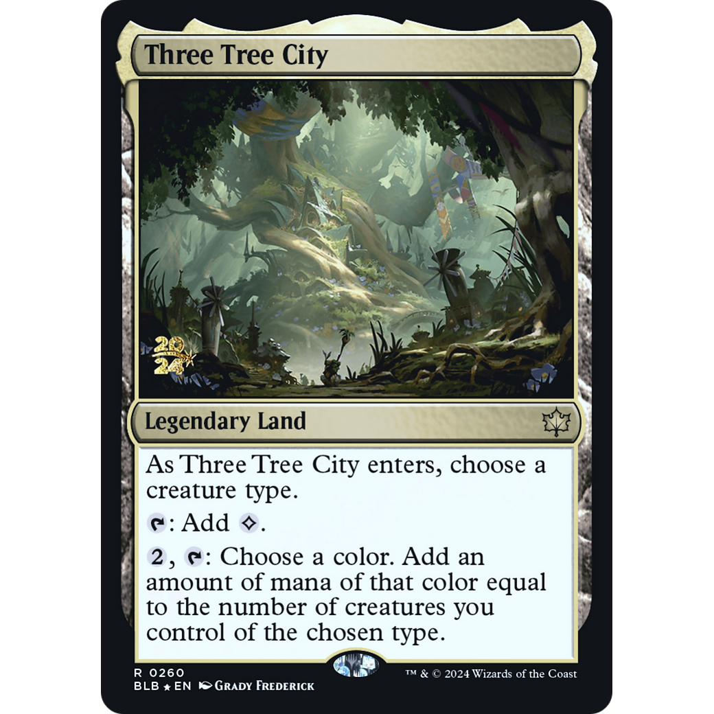 Three Tree City (PRE-260S) - Bloomburrow Promos Foil