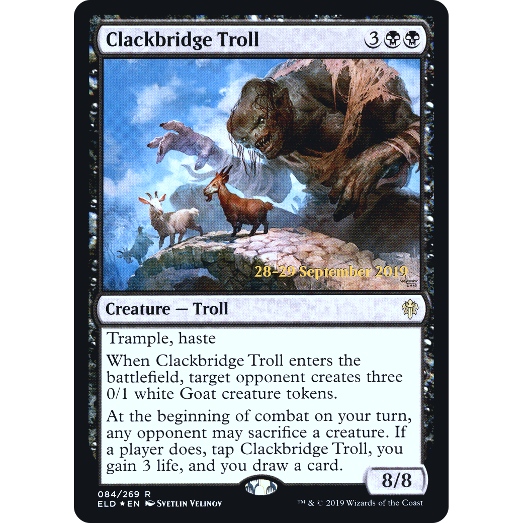 Clackbridge Troll (PRE-084) - Throne of Eldraine Promos Foil