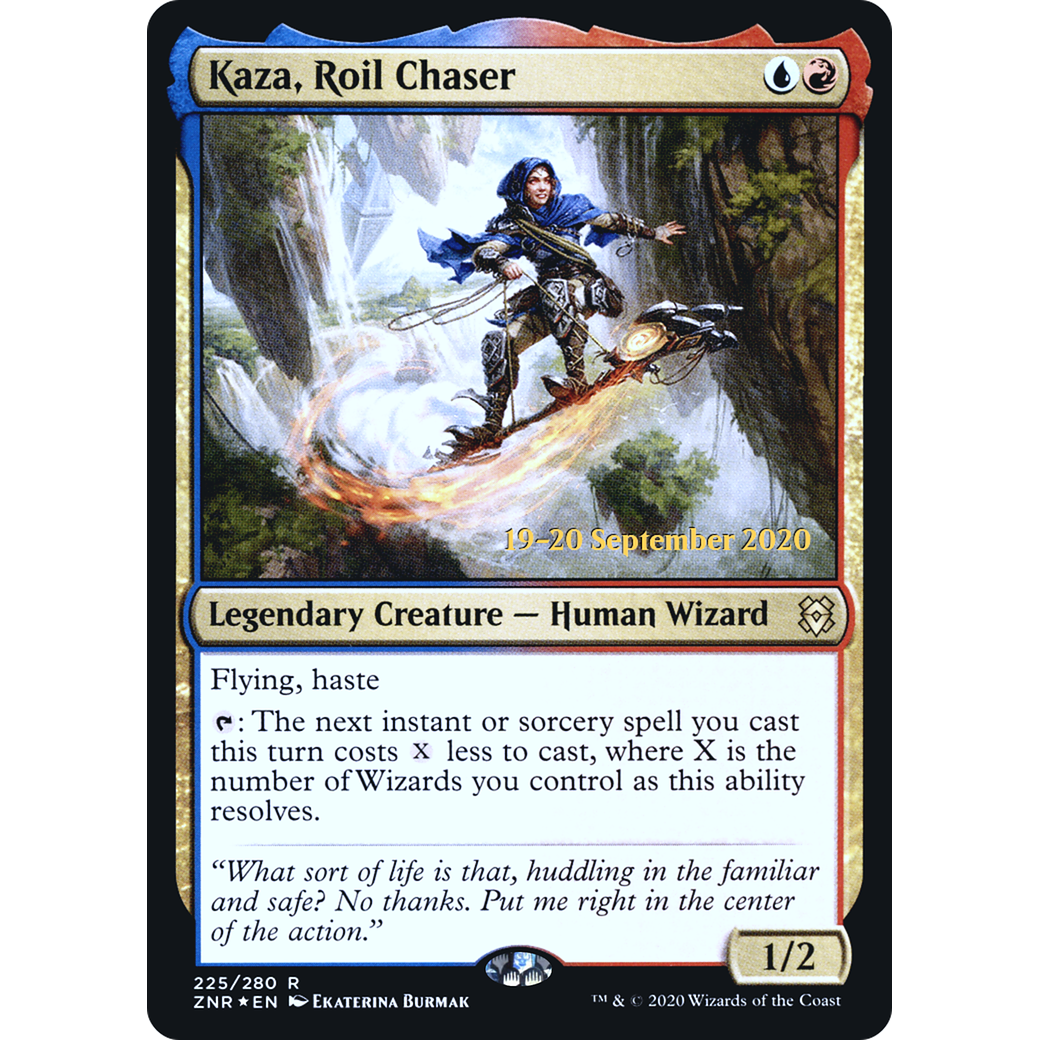 Kaza, Roil Chaser (PRE-225) - Zendikar Rising Promos Foil