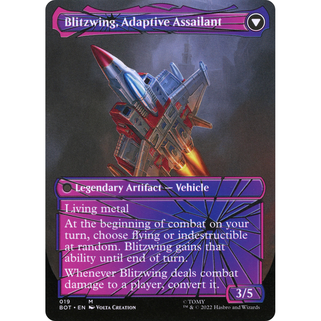 Blitzwing, Cruel Tormentor (Shattered Glass) (BOT-019) - Transformers: (convertdfc, shatteredglass) (Borderless)