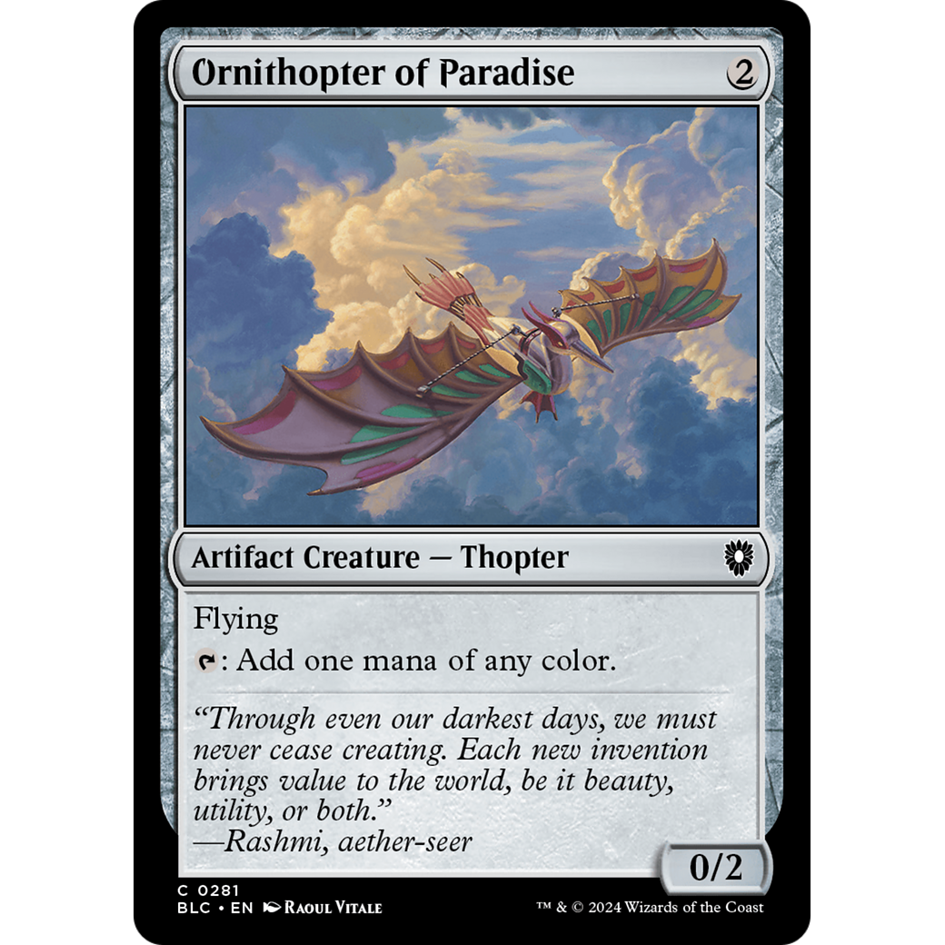 Ornithopter of Paradise (BLC-281) - Bloomburrow Commander