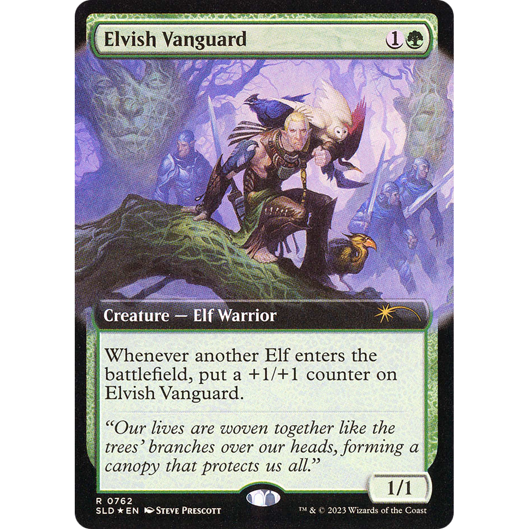 Elvish Vanguard (Extended Art) (SLD-762) - Secret Lair Drop: (Extended Art) Foil
