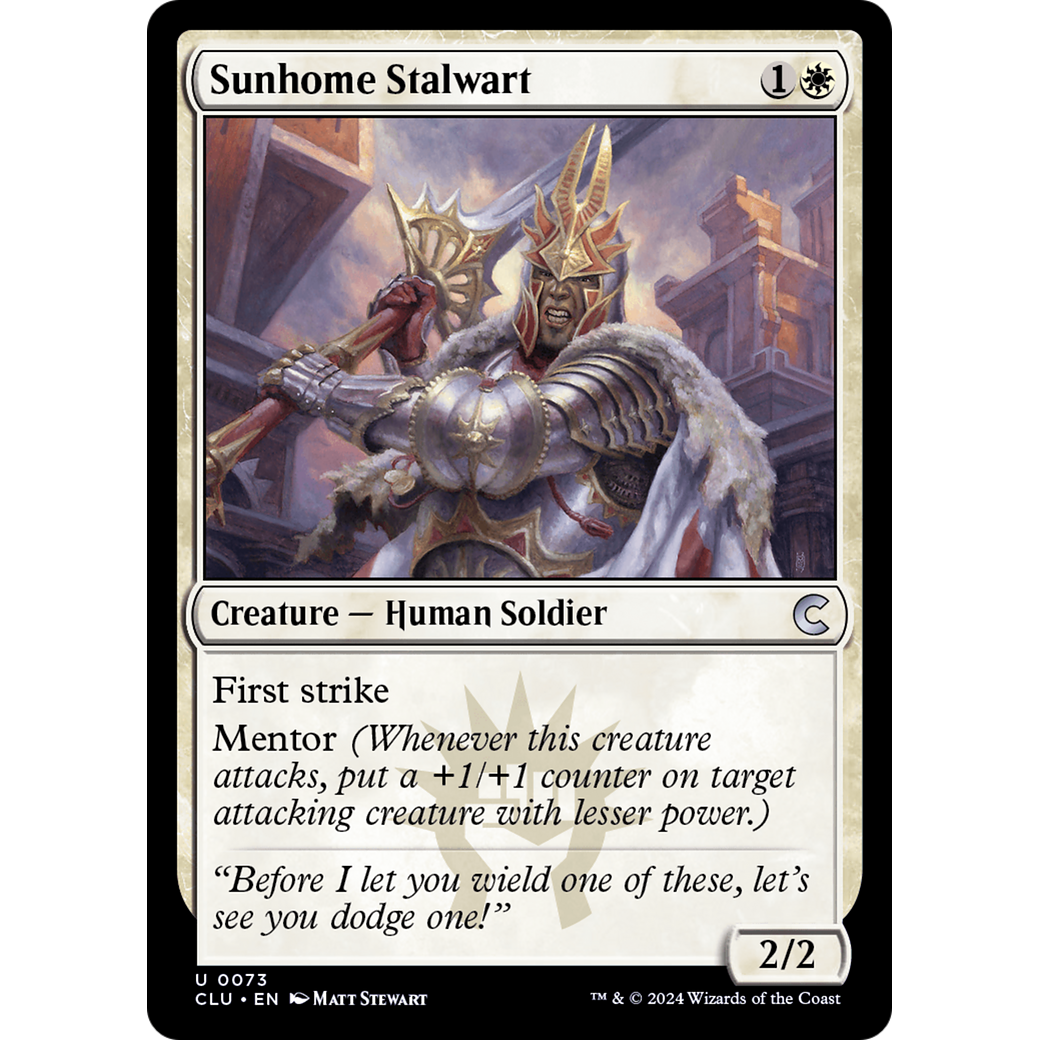 Sunhome Stalwart (CLU-073) - Ravnica: Clue Edition