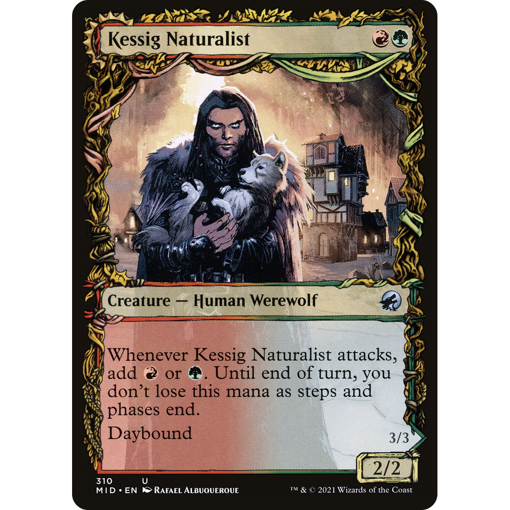 Kessig Naturalist (Showcase) (MID-310) - Innistrad: Midnight Hunt: (Showcase, Double Faced Transform) Foil
