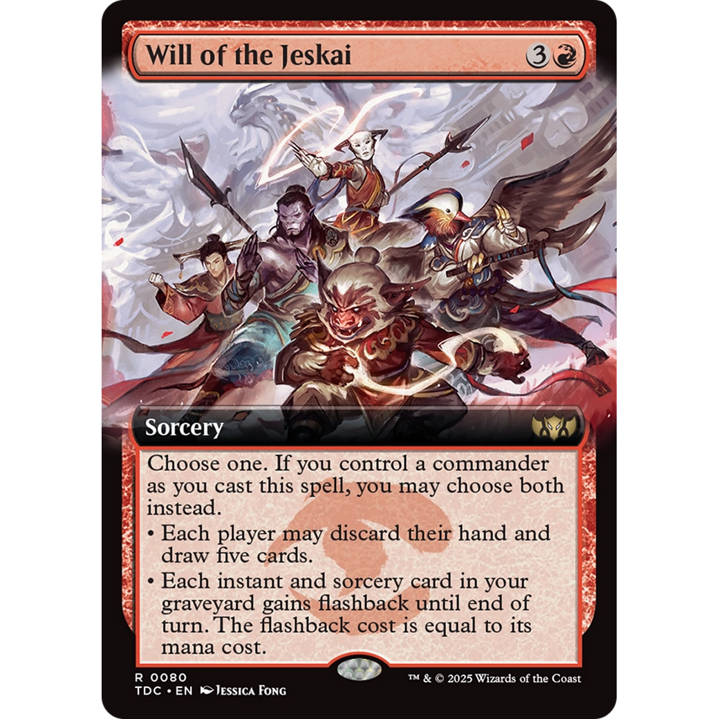 Will of the Jeskai (TDC-080) - Commander: Tarkir: Dragonstorm: (Extended Art)