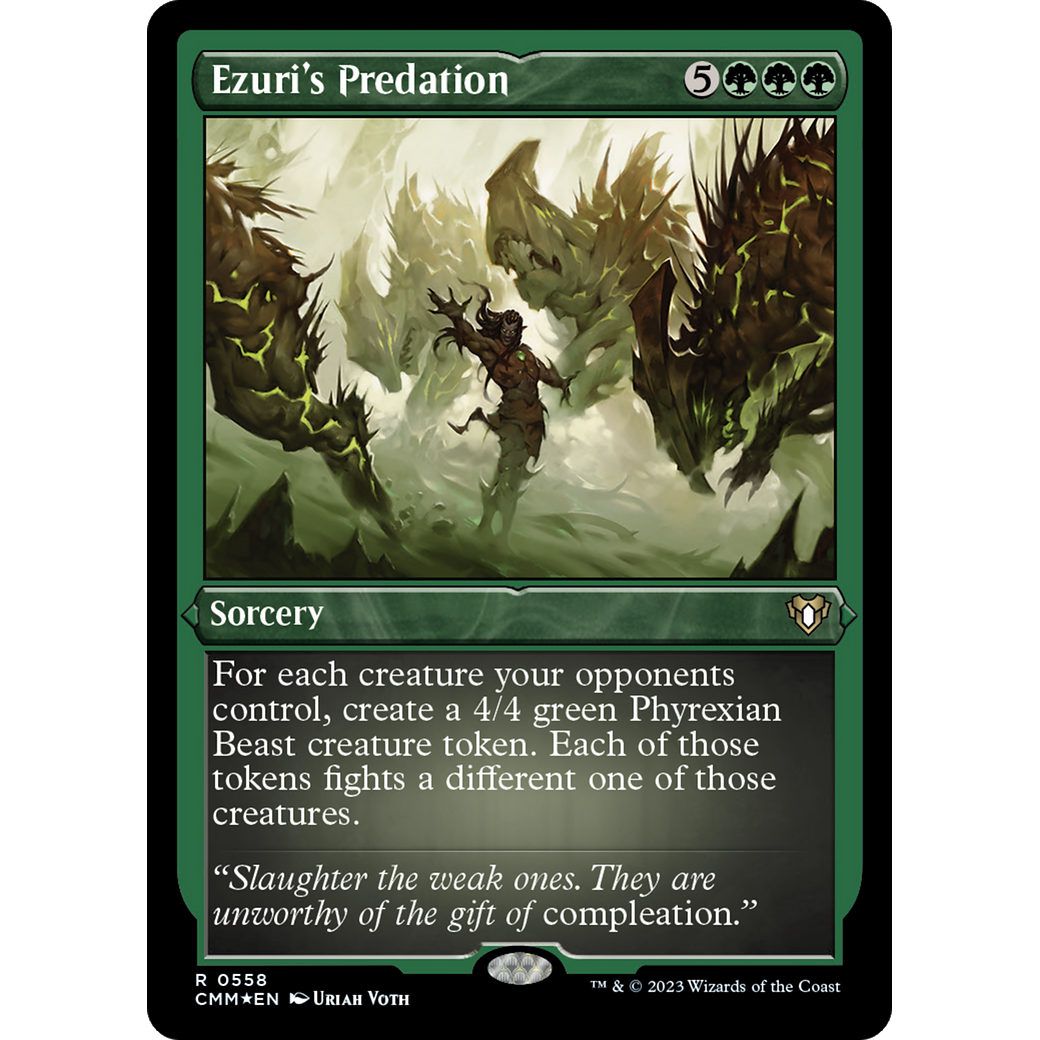 Ezuri's Predation (CMM-558) - Commander Masters Etched Foil