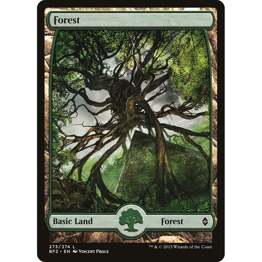 Forest (273) - Full Art (BFZ-273) - Battle for Zendikar Foil