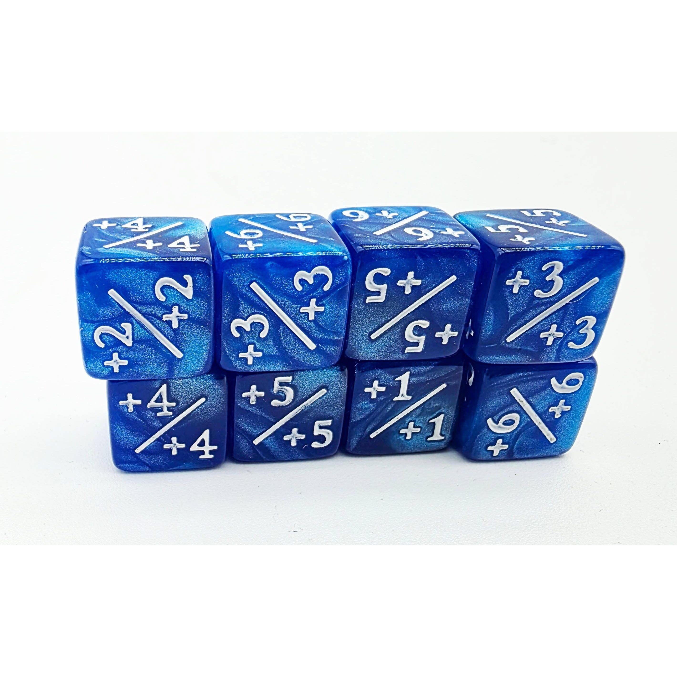 +1/+1 Pearl Blue Counters for Magic - Set of 8