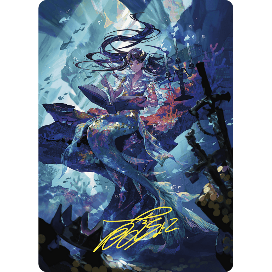 Rhystic Study // Rhystic Study (AWOE-079) - Wilds of Eldraine Art Series (Borderless) Foil