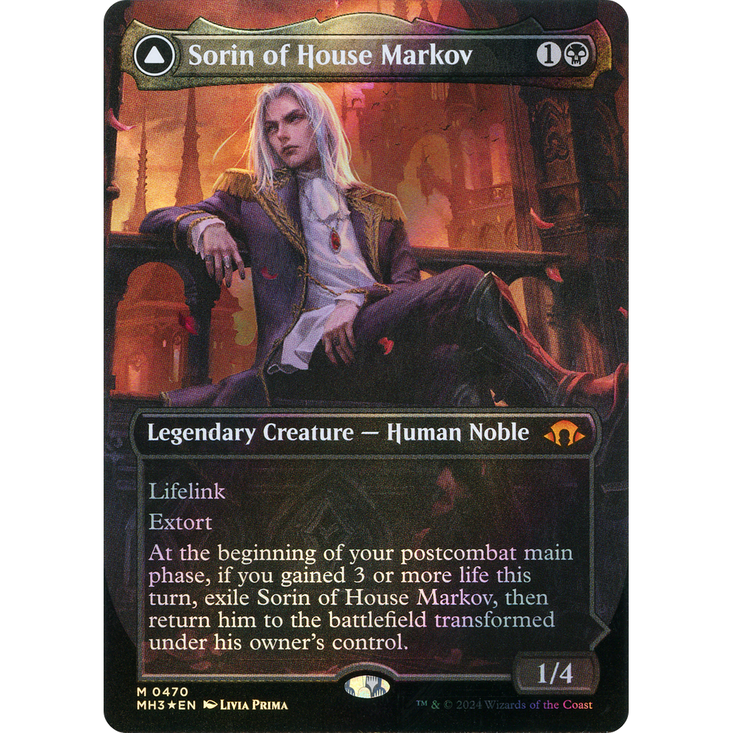 Sorin of House Markov // Sorin, Ravenous Neonate (MH3-470) - Modern Horizons 3 (Borderless) Foil