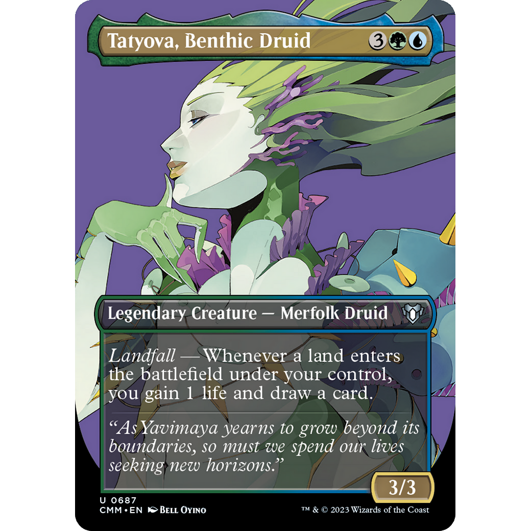 Tatyova, Benthic Druid (CMM-687) - Commander Masters (Borderless)