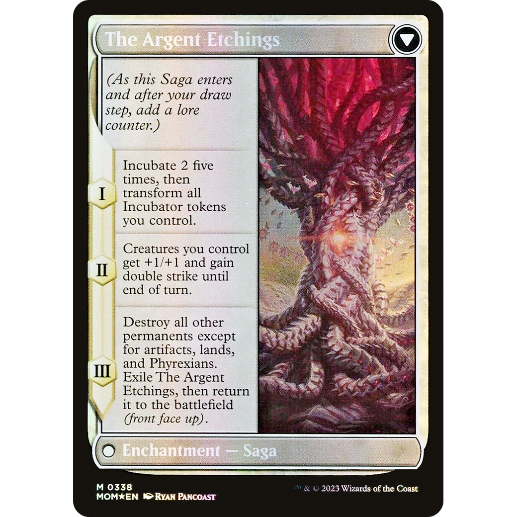 Elesh Norn // The Argent Etchings (MOM-338) - March of the Machine (Borderless) Foil