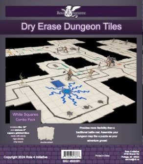 Dry Erase Dungeon Tiles, various colors, shapes, and sizes: Sand / Five 10" & Sixteen 5" Squares