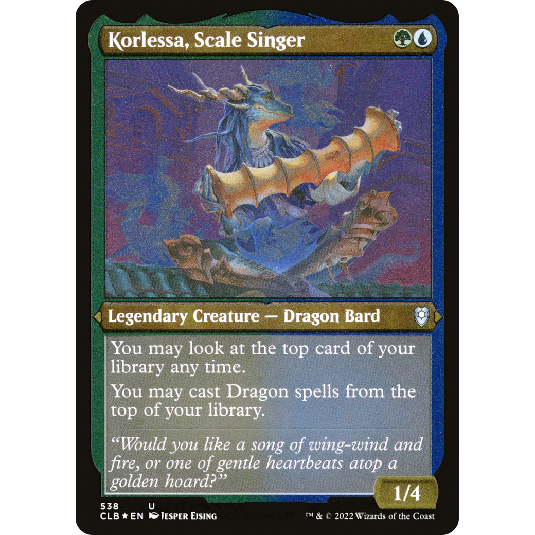 Korlessa, Scale Singer (CLB-538) - Commander Legends: Battle for Baldur's Gate Etched Foil