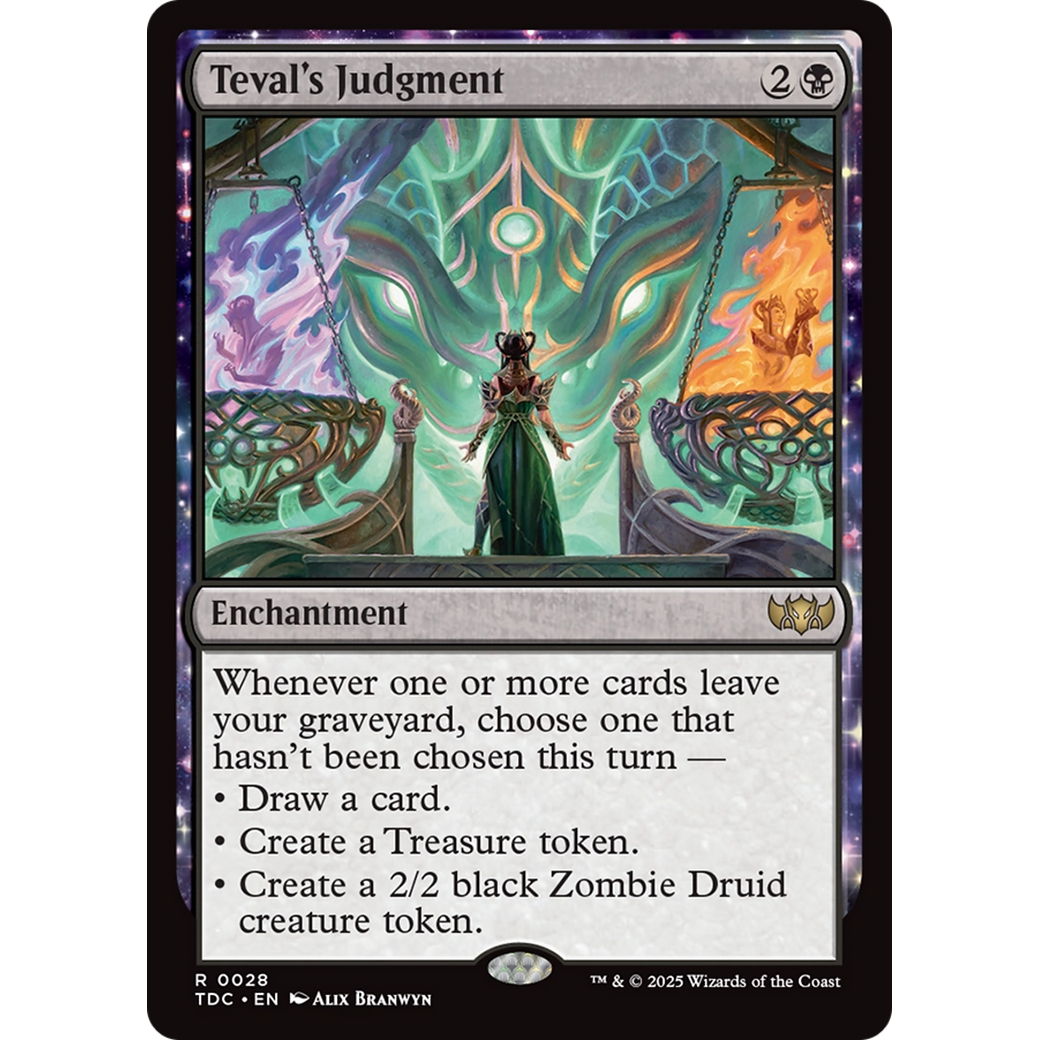 Teval's Judgment (TDC-028) - Commander: Tarkir: Dragonstorm: (enchantment)