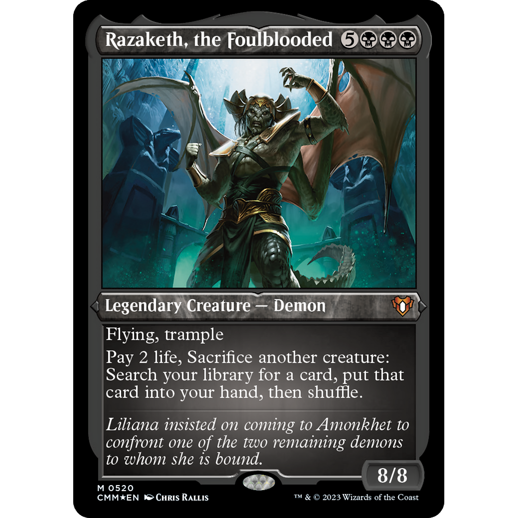 Razaketh, the Foulblooded (CMM-520) - Commander Masters Etched Foil