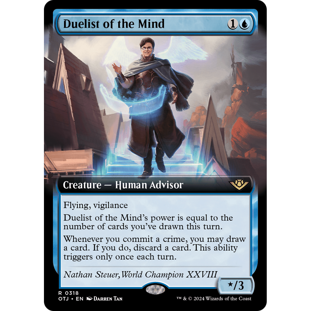 Duelist of the Mind (OTJ-318) - Outlaws of Thunder Junction: (Extended Art) Foil
