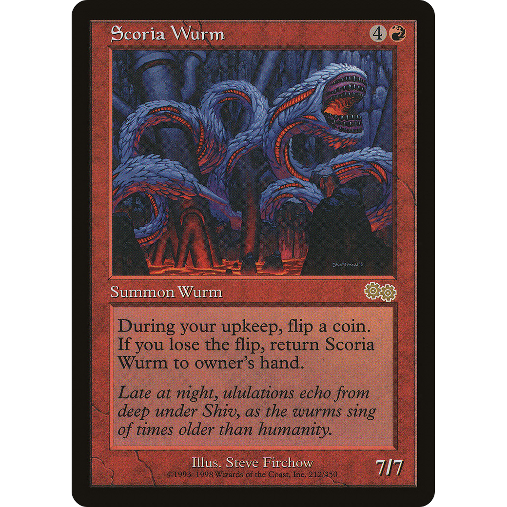 Scoria Wurm (USG-212) - Urza's Saga