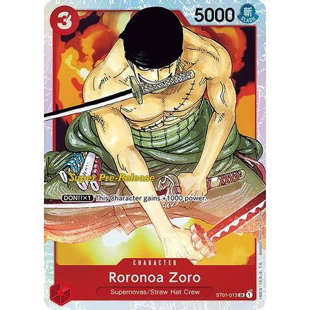 Roronoa Zoro (ST01-013) - Super Pre-Release Starter Deck 1: Straw Hat Crew Foil