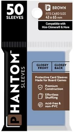 Phantom Sleeves: Brown Glossy/Glossy 50ct 43mmX65mm