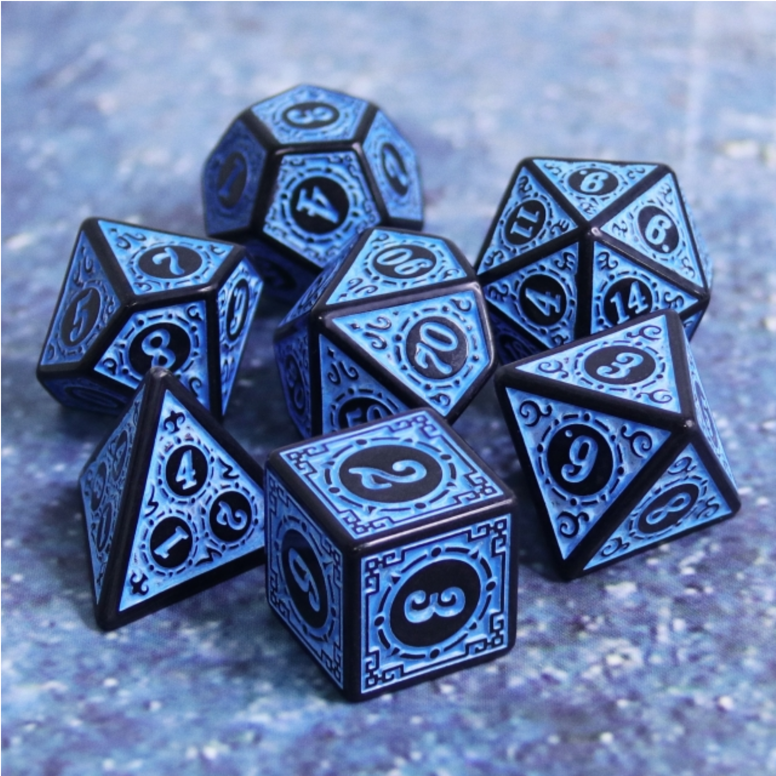 Magic Flame - Blue RPG Dice Set
