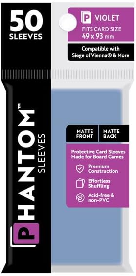 Phantom Sleeves: Violet Matte/Matte 50ct 49mmX93mm