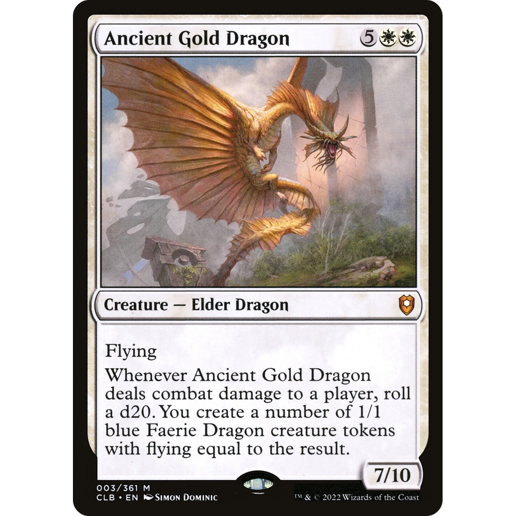 Ancient Gold Dragon (CLB-003) - Commander Legends: Battle for Baldur's Gate Foil