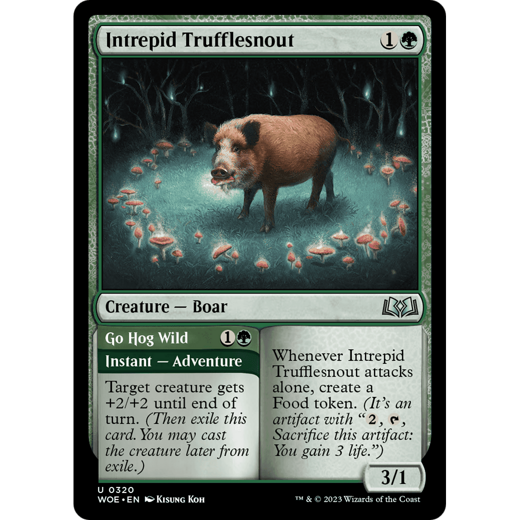 Intrepid Trufflesnout // Go Hog Wild (WOE-320) - Wilds of Eldraine Foil