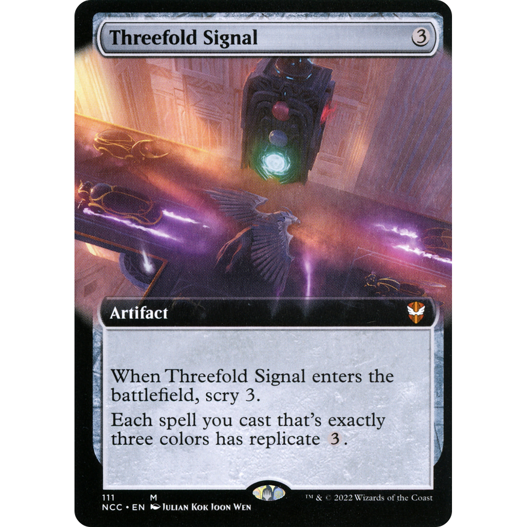 Threefold Signal (Extended Art) (NCC-111) - New Capenna Commander: (Extended Art)