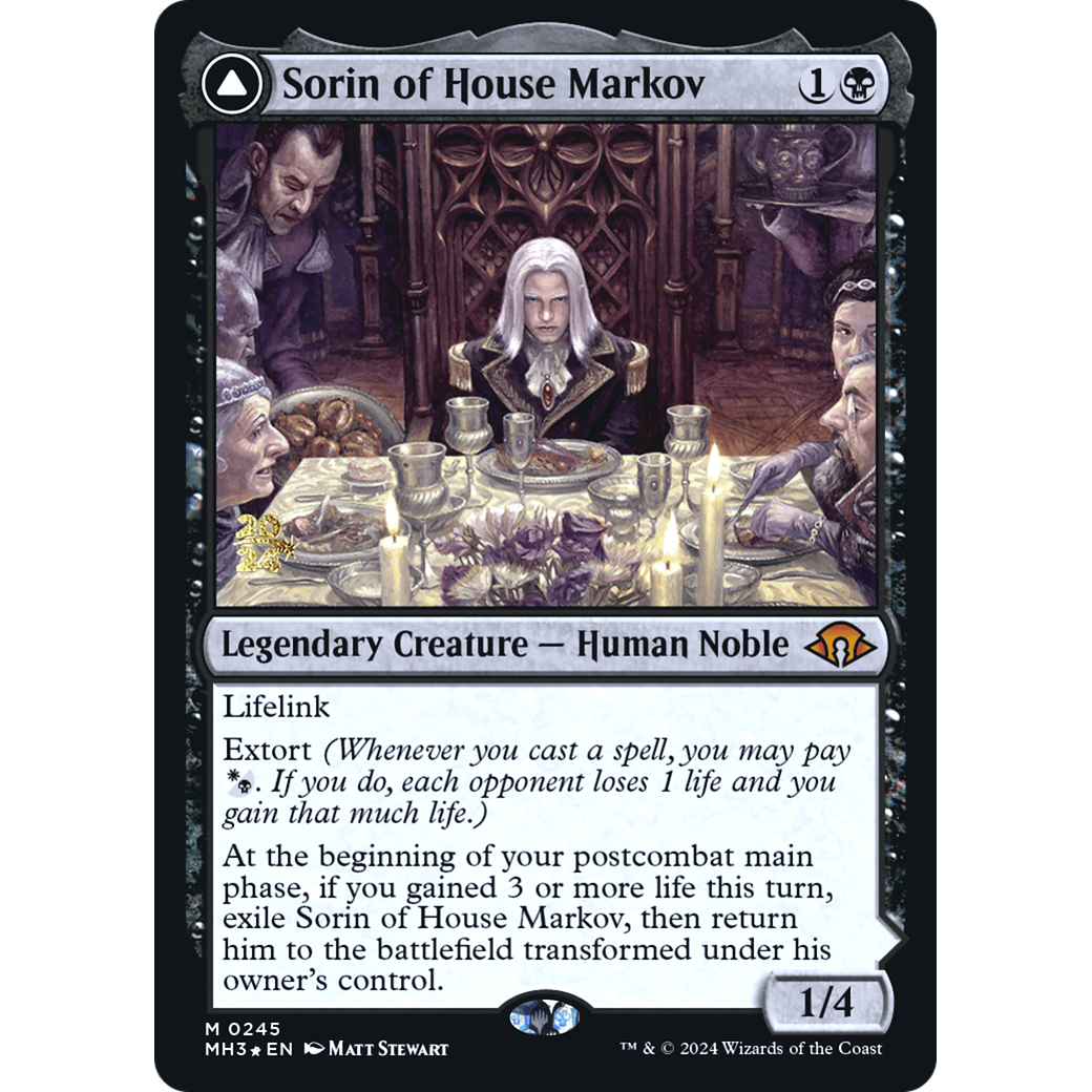 Sorin of House Markov // Sorin, Ravenous Neonate (PRE-245S) - Modern Horizons 3 Promos Foil