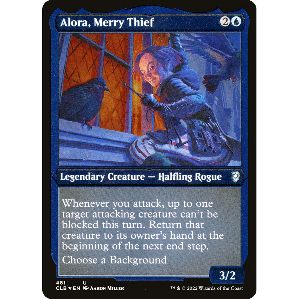 Alora, Merry Thief (CLB-481) - Commander Legends: Battle for Baldur's Gate Etched Foil
