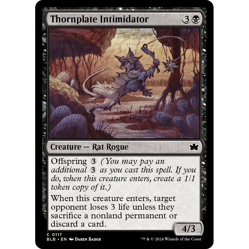 Thornplate Intimidator (BLB-117) - Bloomburrow Foil