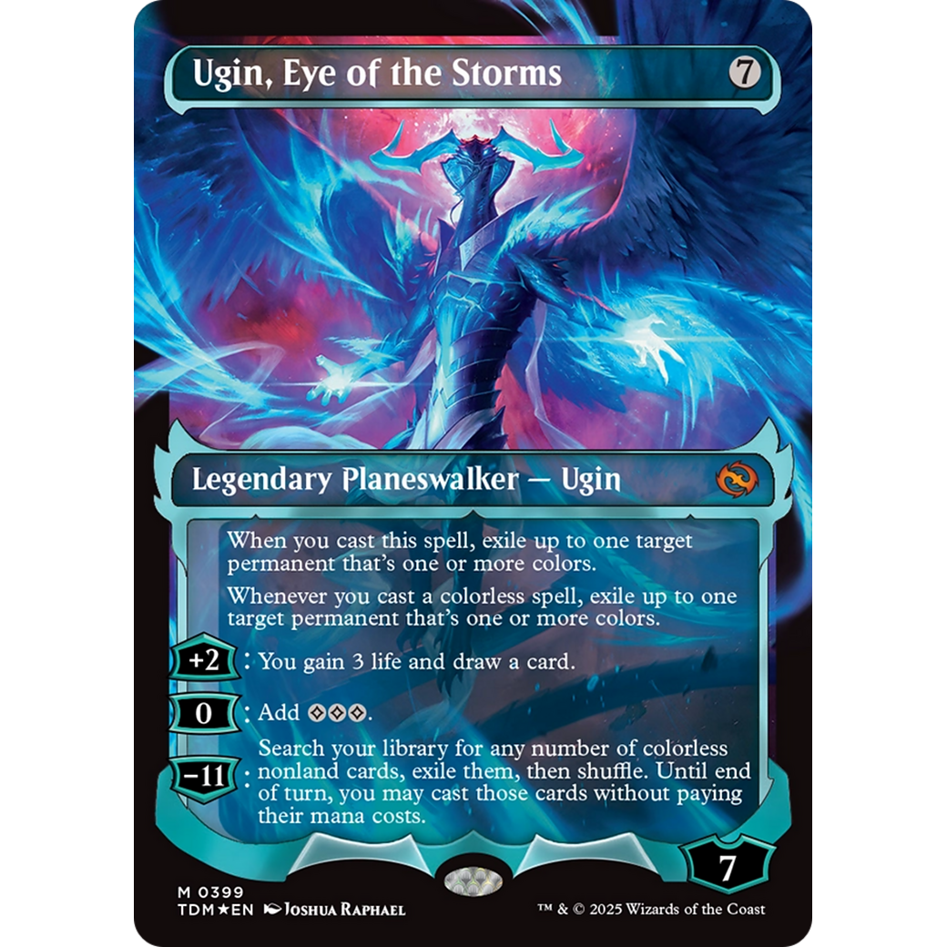 Ugin, Eye of the Storms (TDM-399) - Tarkir: Dragonstorm: (Showcase) (Borderless) Foil