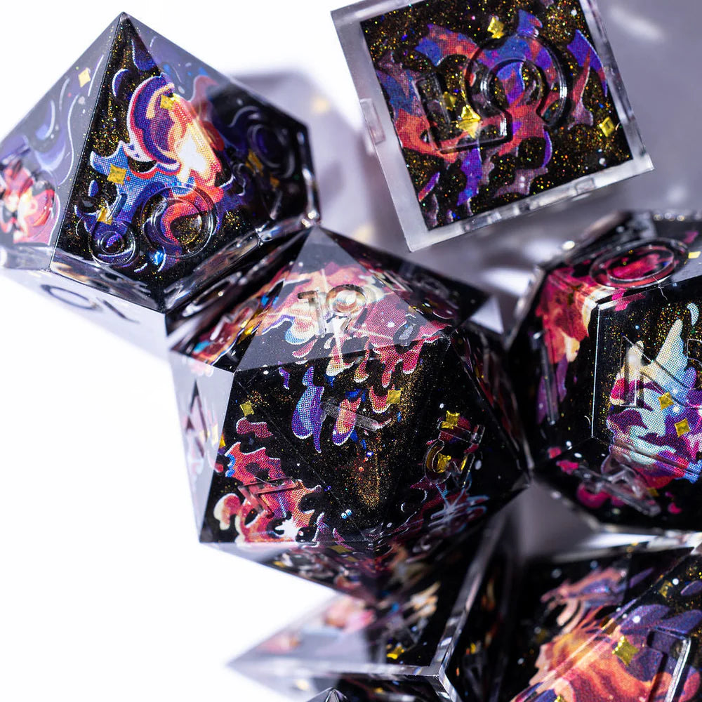 Cosmic Storm 7-Piece Iconic Dice Set