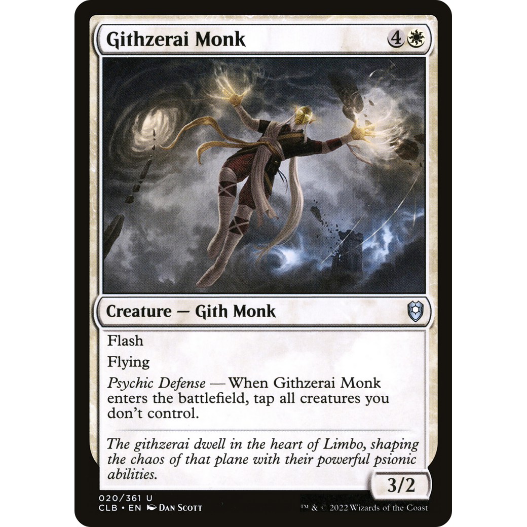 Githzerai Monk (CLB-020) - Commander Legends: Battle for Baldur's Gate Foil