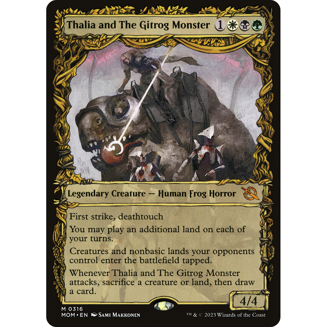 Thalia and The Gitrog Monster (MOM-316) - March of the Machine: (Showcase) Foil