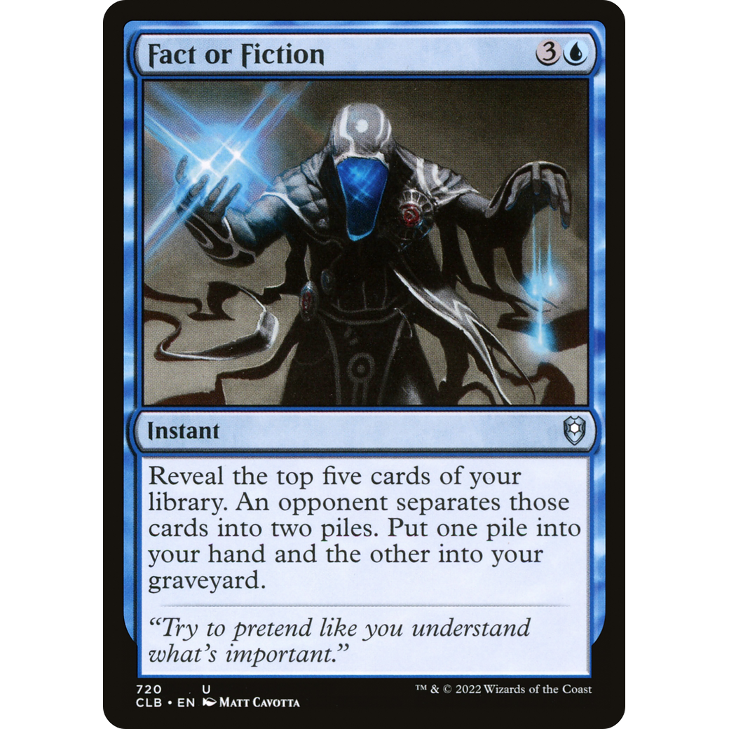 Fact or Fiction (CLB-720) - Commander Legends: Battle for Baldur's Gate