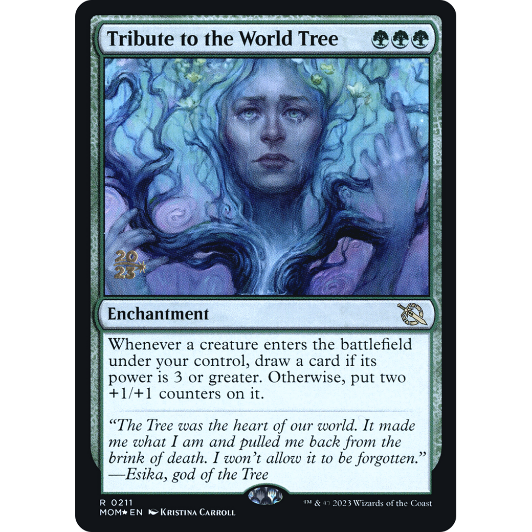 Tribute to the World Tree (PRE-211S) - March of the Machine Promos Foil