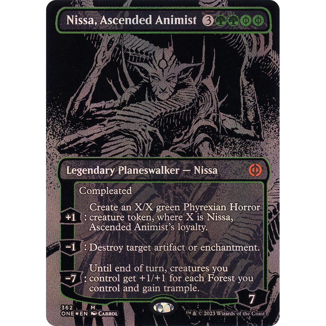 Nissa, Ascended Animist (ONE-362) - Phyrexia: All Will Be One (Borderless) Foil