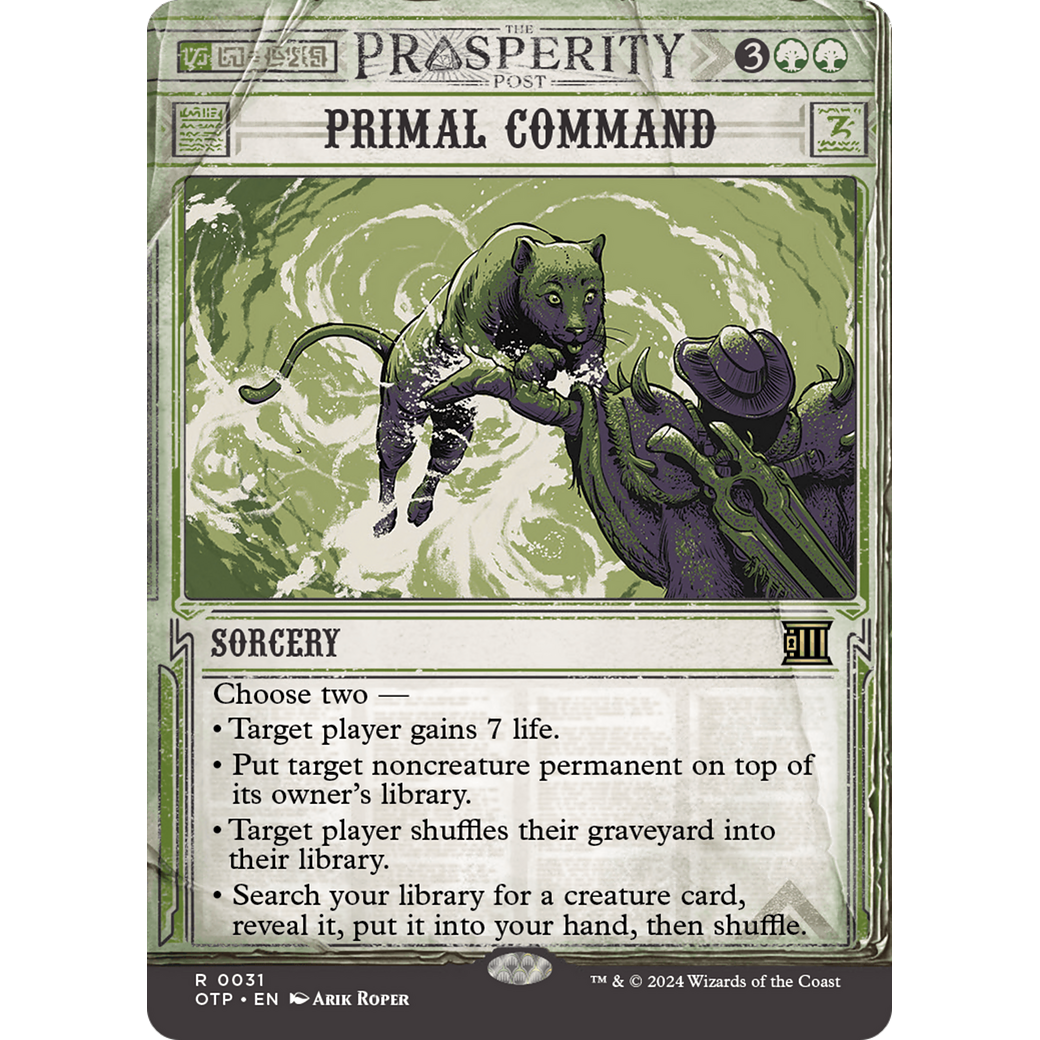 Primal Command (OTP-031) - Breaking News: (Showcase) (Borderless) Foil
