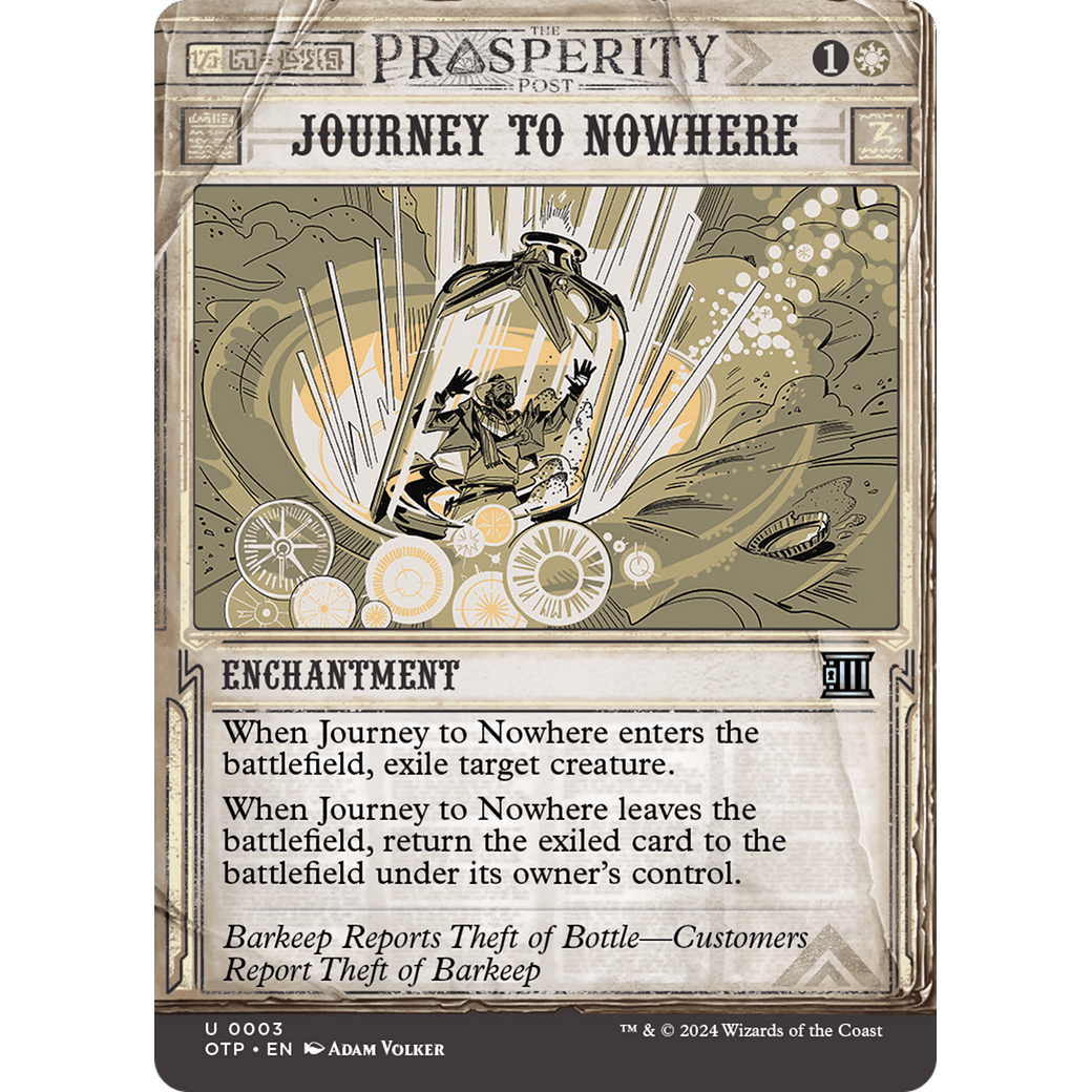 Journey to Nowhere (OTP-003) - Breaking News: (Showcase) (Borderless) Foil