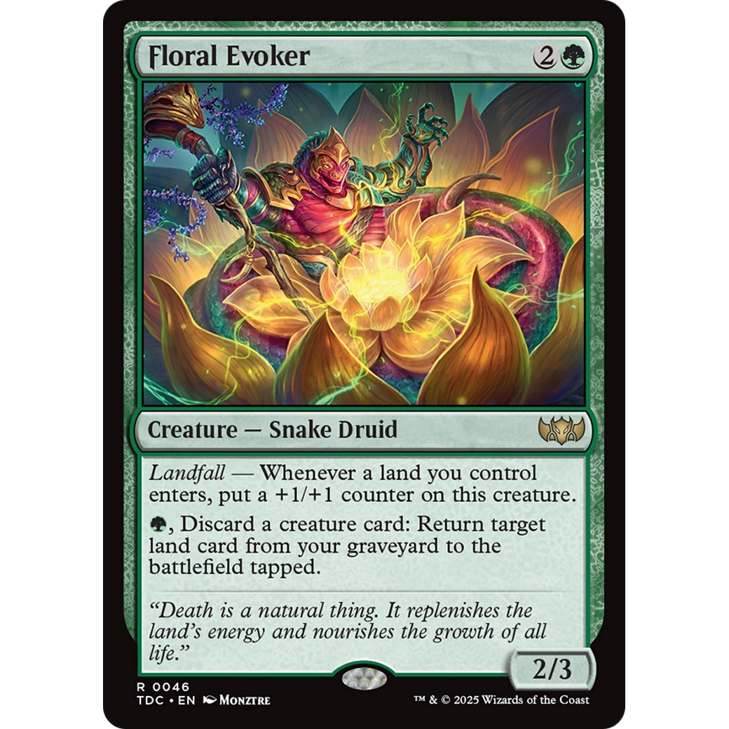 Floral Evoker (TDC-046) - Commander: Tarkir: Dragonstorm