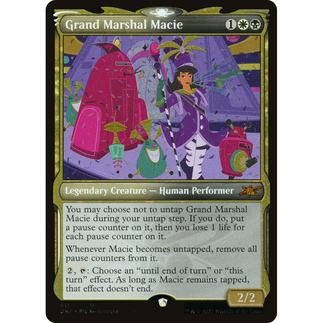 Grand Marshal Macie (Showcase) (Galaxy Foil) (UNF-511) - Unfinity: (Showcase) Foil