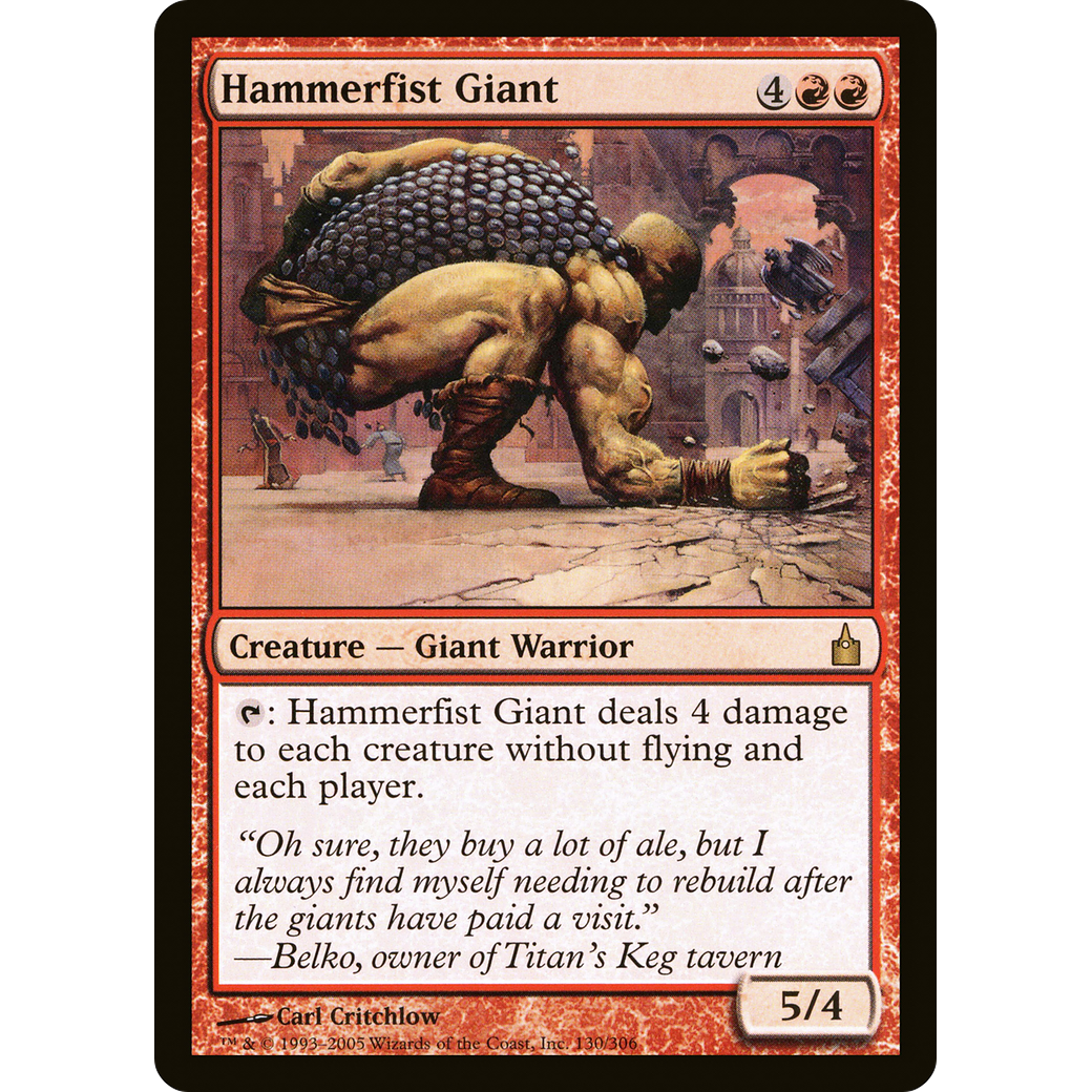 Hammerfist Giant (RAV-130) - Ravnica: City of Guilds Foil