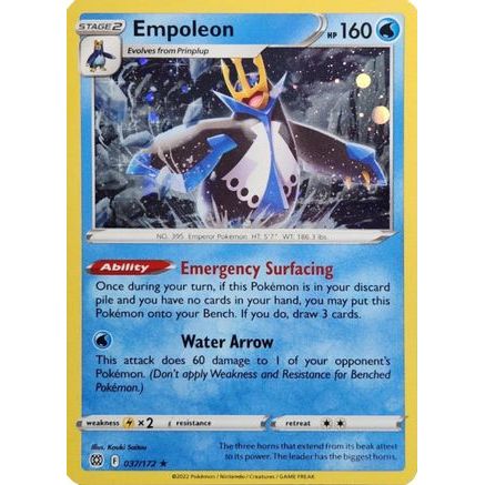 Empoleon - 037/172 (Cosmos Holo) 37 - Miscellaneous Cards & Products Holofoil