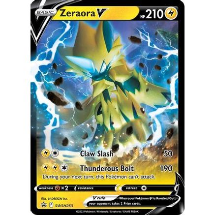 Zeraora V - SWSH263 SWSH263/307 - SWSH Sword & Shield Promo Cards Holofoil