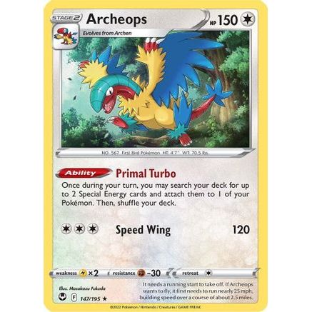 Archeops 147/195 - SWSH12 Silver Tempest Reverse Holofoil